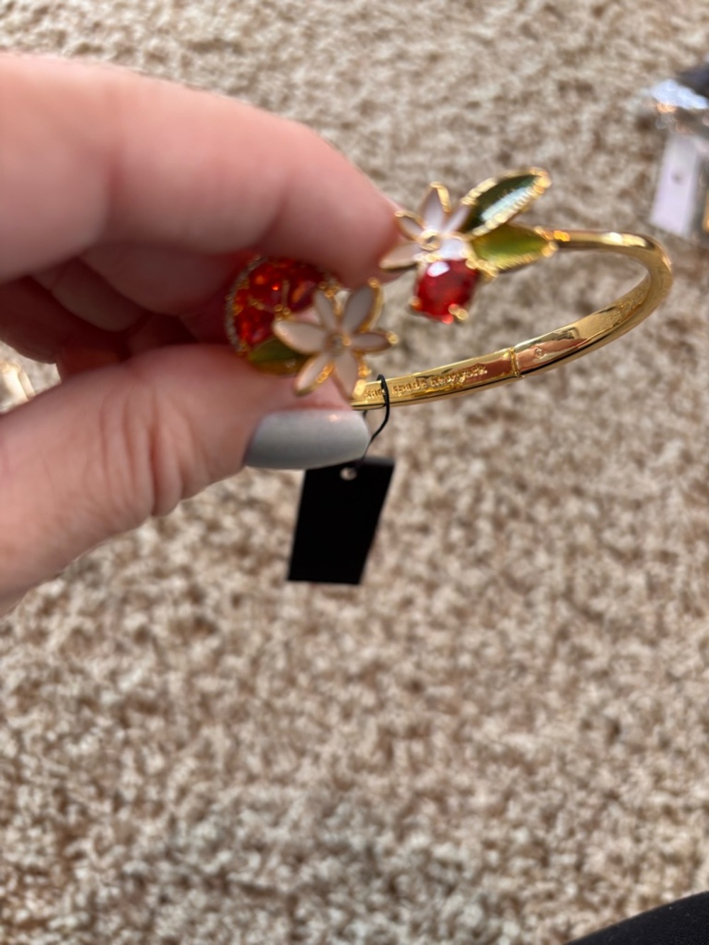 Kate Spade sweet citrus hinged cuff adorable NEW - Picture 2 of 4